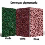 Piso drenante monolítico com seixos de quartzo | Drenopav