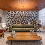 Teto Vinílico Linha Plus Breeze Bold Bege e Marrom | Teto vinílico