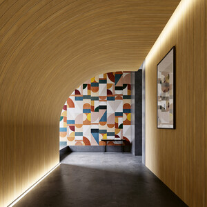 Teto Vinílico Linha Plus Breeze Bold Bege e Marrom | Teto vinílico