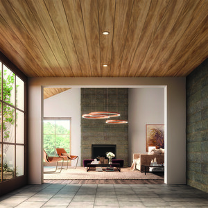 Teto Vinílico Linha Wood Teca Noz | Teto vinílico