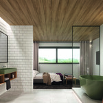 Teto Vinílico Linha Wood Teca Castanho | Teto vinílico