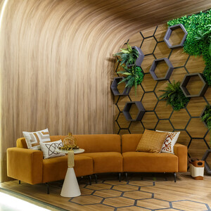 Teto Vinílico Linha Wood Teca Taupe| Teto vinílico