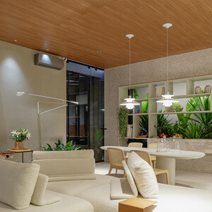 Teto Vinílico Linha Plus Breeze Light Bege e Marrom | Teto vinílico